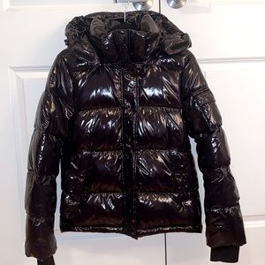 Aqua Laquer Puffer Jacket